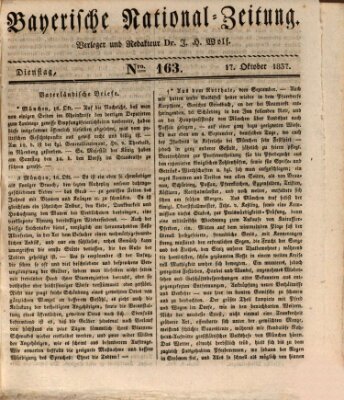 Bayerische National-Zeitung Dienstag 17. Oktober 1837