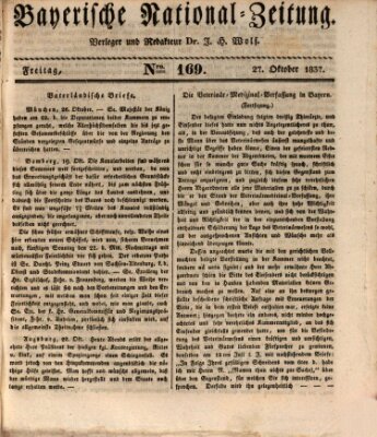 Bayerische National-Zeitung Freitag 27. Oktober 1837