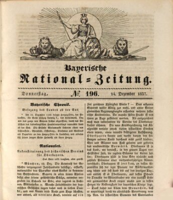 Bayerische National-Zeitung Donnerstag 14. Dezember 1837