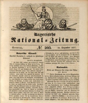 Bayerische National-Zeitung Sonntag 31. Dezember 1837