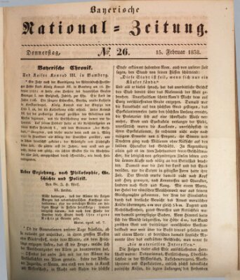 Bayerische National-Zeitung Donnerstag 15. Februar 1838