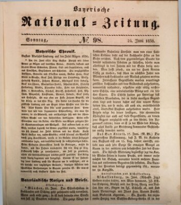 Bayerische National-Zeitung Sonntag 24. Juni 1838
