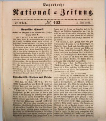 Bayerische National-Zeitung Dienstag 3. Juli 1838