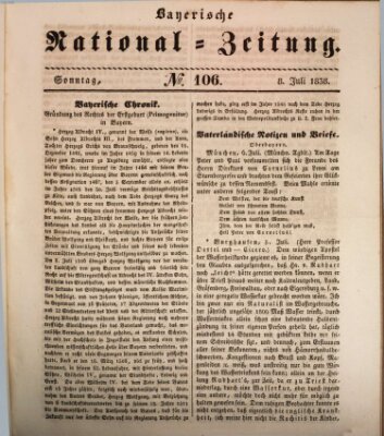 Bayerische National-Zeitung Sonntag 8. Juli 1838