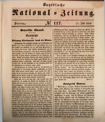 Bayerische National-Zeitung Freitag 27. Juli 1838