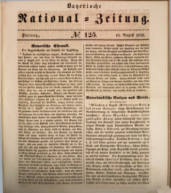 Bayerische National-Zeitung Freitag 10. August 1838