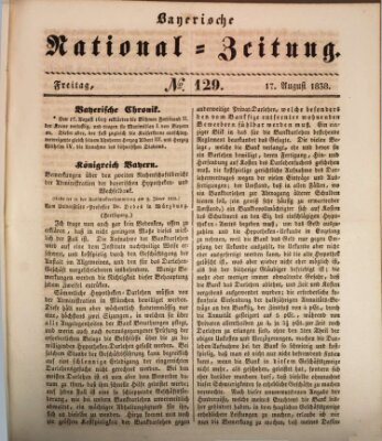 Bayerische National-Zeitung Freitag 17. August 1838