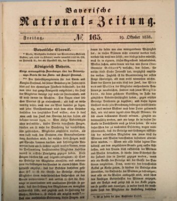 Bayerische National-Zeitung Freitag 19. Oktober 1838
