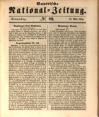 Bayerische National-Zeitung Donnerstag 23. Mai 1839