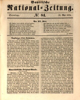 Bayerische National-Zeitung Sonntag 26. Mai 1839