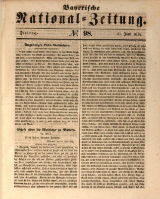 Bayerische National-Zeitung Freitag 21. Juni 1839