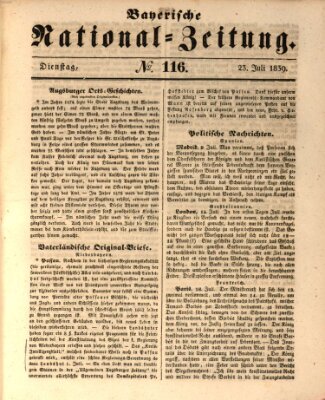 Bayerische National-Zeitung Dienstag 23. Juli 1839
