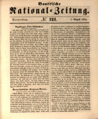 Bayerische National-Zeitung Donnerstag 1. August 1839