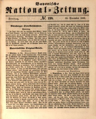 Bayerische National-Zeitung Freitag 13. Dezember 1839