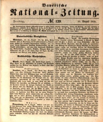 Bayerische National-Zeitung Freitag 14. August 1840