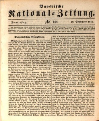 Bayerische National-Zeitung Donnerstag 10. September 1840