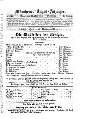 Münchener Tages-Anzeiger Donnerstag 12. Mai 1853