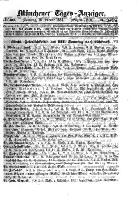 Münchener Tages-Anzeiger Samstag 18. Februar 1854