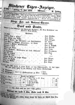 Münchener Tages-Anzeiger Freitag 7. Juli 1854