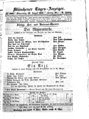 Münchener Tages-Anzeiger Donnerstag 10. August 1854