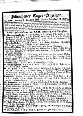 Münchener Tages-Anzeiger Samstag 4. November 1854