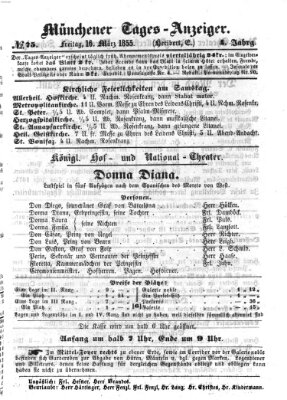 Münchener Tages-Anzeiger Freitag 16. März 1855