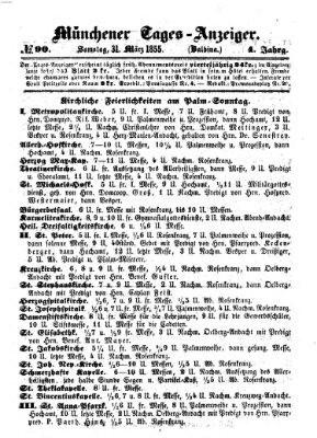 Münchener Tages-Anzeiger Samstag 31. März 1855