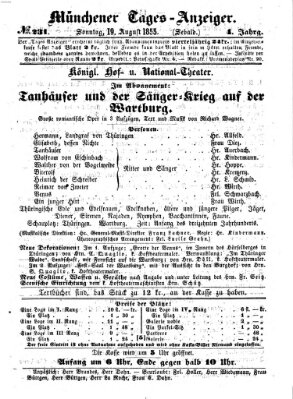Münchener Tages-Anzeiger Sonntag 19. August 1855