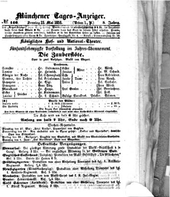 Münchener Tages-Anzeiger Sonntag 25. Mai 1856