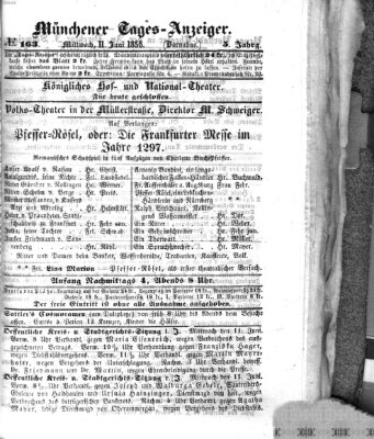 Münchener Tages-Anzeiger Mittwoch 11. Juni 1856