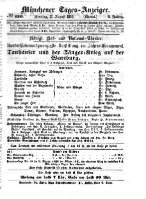 Münchener Tages-Anzeiger Sonntag 17. August 1856