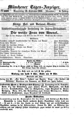 Münchener Tages-Anzeiger Donnerstag 25. September 1856