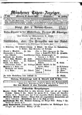 Münchener Tages-Anzeiger Mittwoch 11. Februar 1857