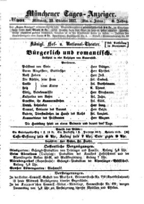 Münchener Tages-Anzeiger Mittwoch 28. Oktober 1857