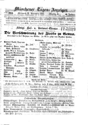 Münchener Tages-Anzeiger Mittwoch 11. November 1857