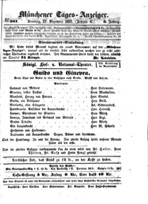 Münchener Tages-Anzeiger Sonntag 27. Dezember 1857