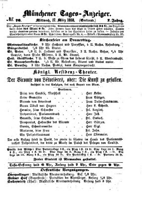 Münchener Tages-Anzeiger Mittwoch 17. März 1858