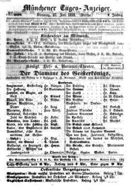 Münchener Tages-Anzeiger Dienstag 27. Juli 1858