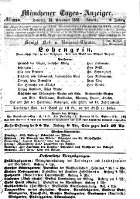 Münchener Tages-Anzeiger Sonntag 14. November 1858