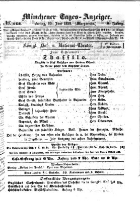 Münchener Tages-Anzeiger Freitag 10. Juni 1859