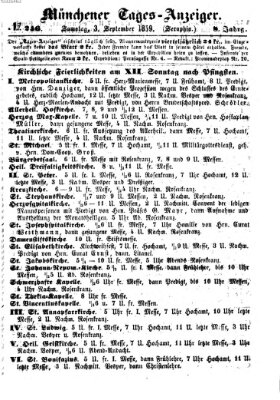 Münchener Tages-Anzeiger Samstag 3. September 1859