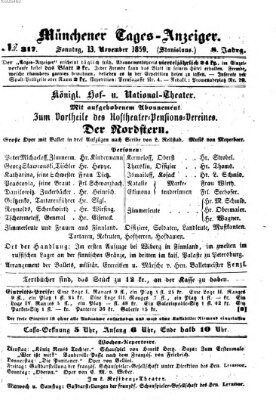 Münchener Tages-Anzeiger Sonntag 13. November 1859