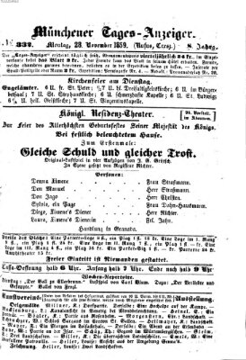 Münchener Tages-Anzeiger Montag 28. November 1859