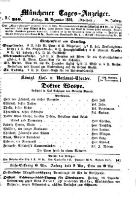Münchener Tages-Anzeiger Freitag 16. Dezember 1859