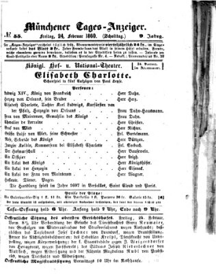Münchener Tages-Anzeiger Freitag 24. Februar 1860
