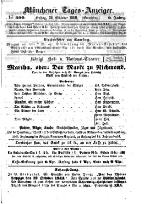 Münchener Tages-Anzeiger Freitag 26. Oktober 1860