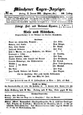 Münchener Tages-Anzeiger Freitag 11. Januar 1861