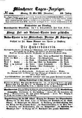 Münchener Tages-Anzeiger Montag 13. Mai 1861