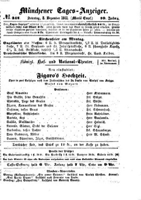 Münchener Tages-Anzeiger Sonntag 8. Dezember 1861