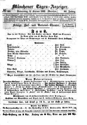 Münchener Tages-Anzeiger Donnerstag 6. Februar 1862